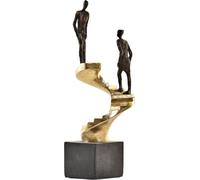 Figurine décorative DKD Home Decor Or Résine Gris foncé Echelle Moderne (14 x 14 x 41,5 cm)