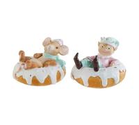 Figurine Décorative Dkd Home Decor Résine Souris (2 Pcs) (11.5 X 11 X 8 Cm)