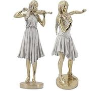 Figurine Décorative - Dkd Home Decor - S3019607 - Blanc - 2 Pièces - Musique