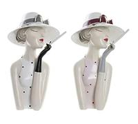 Figurine Décorative - Dkd Home Decor - Vinyle - Blanc Et Rose - 18,5 X 15 X 31 Cm - Intérieur
