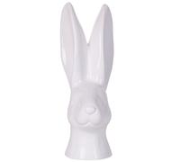 Figurine Décorative En Céramique Tête De Lapin Blanc 26 Cm Guerande