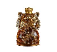 Figurine décorative en forme de tête de tigre, carafe à whisky 300 ml, bouteille de vin, soufflée à la main, anti-fuite(D)