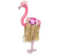 Figurine décorative flamant rose-brun 35x16 cm