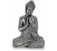 Figurine Décorative - Gift Decor - Bouddha Assis - Argenté - 22 X 33 X 18 Cm - 4 Unités