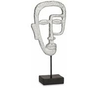 Figurine Décorative - Gift Decor - Visage Argenté - 19,5 X 38 X 10,5 Cm - 4 Unités - Multicolore