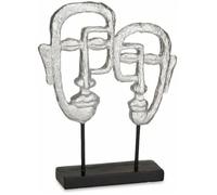 Figurine Décorative - Gift Decor - Visage Argenté - 27 X 32,5 X 10,5 Cm - 4 Unités - Multicolore