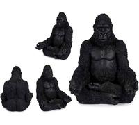 Figurine décorative Gorille Noir Résine (19 x 26,5 x 22 cm)