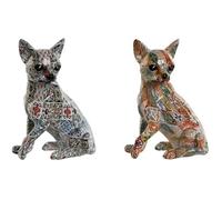 Figurine décorative - HOME ESPRIT - Chien méditerranéen - Multicolore - 12 x 10 x 16 cm - Lot de 2 unités