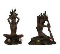 Figurine décorative - HOME ESPRIT - Marron - 2 unités - 6 x 13 x 16 cm - Multicolore