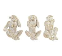 Figurine décorative - HOME ESPRIT - Or Combinaison Tropicale - 21 x 17 x 25 cm - 3 unités - Multicolore