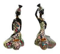 Figurine décorative - HOME ESPRIT - S3055379 - Multicolore - 2 unités - 7 x 9 x 16,5 cm