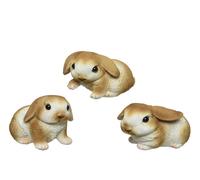 Figurine décorative Lapin - ca. 4,5 cm - beige/brun/blanc - 1 pièce