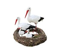 Figurine décorative nid de Cigogne 4 cigognes H: 88cm de Jardin décoration extérieure