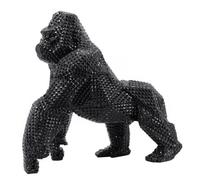Figurine décorative Singe Gorille Noir avec Brillant, Décoration élégante moderne, 42 cm 27430RGSG