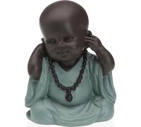 Figurine décorative Versa résine Bouddha 6,5 x 10 x 8,5 cm