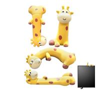 Figurine d'écran de Voiture, 4 Figurines de Girafe, créatives et faciles à | Installer - Écran d'ordinateur 3D - pour Voiture, Poste de Travail - Décoration de Bureau