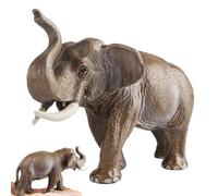 Figurine d'éléphant asiatique - Sculpture naturelle - Jouet éducatif pour salon, chambre à coucher, jardin et terrasse