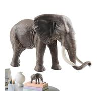Figurine d'éléphant | Modèle Éducatif de Pachyderme d'Asie | Sculpture solide réaliste, Ornement d'apprentissage précoce pour garçons et filles pour bibliothèque, jardin d', patio, jardin et