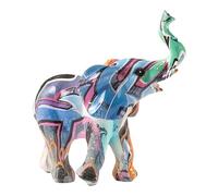 Figurine d'éléphant - Sculpture en résine d'éléphant, statues décoratives d'éléphant | Collection de statues d'éléphant de prospérité en résine, statuette décorative vibrante d'éléphant pour Dec