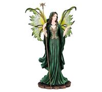 Figurine d'elfe mystique d'Adora - 59 cm - Fée verte - Baguette magique