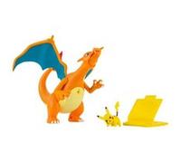 Pokémon Bandai Figurine Dracaufeu Deluxe à Fonction 15 cm + 1 Figurine Pikachu 5cm - JW2731