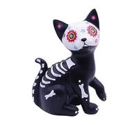 Figurine d'halloween - Small Skeleton Cat Dog Figure | Desk Scarving Objets décoratifs Artisanat Afficher Cabinet Cadre Night Stand Vanity Vanity Bedside Home Halloween Décorations