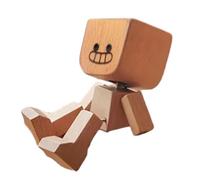 Figurine d'homme en bois secouant - Petite figurine en bois | de pieds tremblants avec balançoires de pieds | Statue amusante décorative faite à la main pour intérieur de voiture pour tableau
