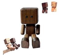Figurine d'homme en bois secoué faite à la main, décoration magnétique amusante de bureau, décoration de tableau de bord, accessoires de voiture portables pour la plupart des voitures
