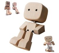Figurine d'homme en bois secoué faite à la main, décoration magnétique amusante de bureau, décoration de tableau de bord, accessoires de voiture portables pour la plupart des voitures