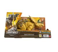 Mattel Jurassic World Figurine Dinosaure Articulée Regaliceratops Rugissement Féroce Avec Son Et Attaque, 13 Cm De Haut Et 28 Cm De Long, Jouet Enfant, A Partir De 4 Ans, HLP19