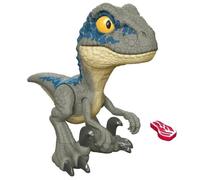 Figurine dinosaure interactive - JURASSIC WORLD - Vélociraptor Blue - Sons réalistes - Grande mâchoire articulée