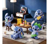 Figurine Disney Stitch Série By Your Side Boîte Aveugle, Ornement de Bureau Poupée, Décoration Maison Affichage Voiture Cadeau Festival Collection, Style Aléatoire 1 Pièce bleuPolychlorures de vinyle