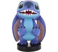 Figurine Disney Stitch Sourire - EXQUISITE GAMING - Cable Guys - Support écouteurs, smartphone ou petit accessoire - 20 cm