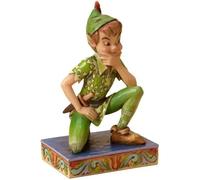 Figurine - Disney Tradition by Jim Shore - Peter Pan Childhood Champion - Effet bois - Hauteur 11 cm