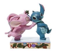 Enesco Figurine Disney Tradition – Lilo et Stitch : Stitch & Angel baisers sous le gui – Multicolore