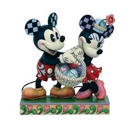 Figurine Disney Tradition - Mickey - Minnie Et Mickey Fêtent Les Pâques