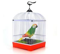 Figurine D'oiseau À Commande Vocale, 19cm, Son, Oiseau À Commande Vocale, Musique, Avec Cage, Jouets Électroniques De Simulation, Chant Pour Enfants