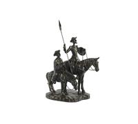 Figurine Don Quichotte et Sancho Panza à Cheval en résine 20 x 15 x 28 cm