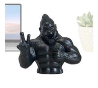 Figurine d'orang-outan en résine, Statue d'orangutan, Sculpture Sculpture décorative pour Bureau oranguttan - Ornement Amusant en résine - Décoration familiale pour et Adultes