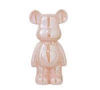 Figurine d'ours en céramique 17 cm Beige l Sculpture d'ours en peluche esthétique - Brique Figurine de décoration moderne pour chambre Étagère Bureau Décoration à domicile Objet d'art Neut
