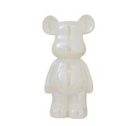 Figurine d'ours en céramique 17 cm Blanc l Sculpture d'ours en peluche esthétique - Brique Figurine de décoration moderne pour chambre Étagère Bureau Décoration à domicile Objet d'art Minim