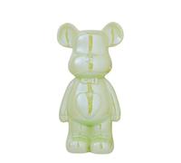 Figurine d'ours en céramique 17 cm Vert l Sculpture d'ours en peluche esthétique - Brique Figurine de décoration moderne pour chambre Étagère Bureau Décoration à domicile Objet d'art