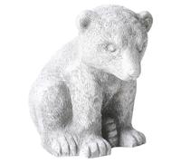 Figurine d'Ourson Décorative Accessoire Extérieur en MgO Gris Bowe
