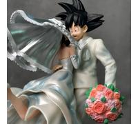 Figurine Dragon Ball Z Son Goku, version mariage Chichi, 31cm, modèle en PVC, jouets, collection de statues, ornement, cadeau de mariage pour couple A