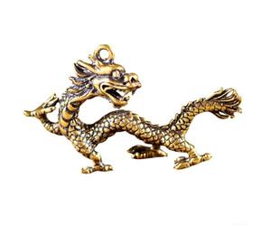 Figurine dragon chinois mythique en bronze pour la maison et le bureau représentant le pouvoir, la noblesse et la richesse