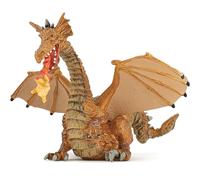 Figurine Dragon Or Avec Flamme Beige TU