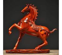 Figurine Du Cheval Du Zodiaque Chinois, Statue Debout Feng Shui 2026, Objet Décoratif Symbolisant La Prospérité, La Richesse Et La Chance(Rosewood,30cm/11.8in)