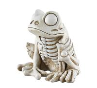Figurine du crâne de grenouille - Ornement du squelette en résine, statue miniature gothique, sculpture amphibienne effrayante | Décoration de grenouille d'Halloween effrayante pour affichage de faveu