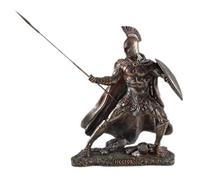 Figurine du prince troyen Hector sculpture métallisée