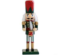 Figurine du roi casse-noisette en bois de 16 cm, décoration de style européen classique pour décoration de bureau (modèle H)